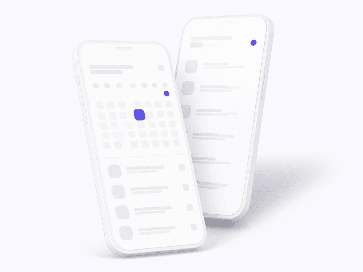 Mockup do app de agendamento desenvolvido para clínica de saúde
